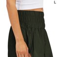thumbnail image 4 of Pantalones cortos de cintura alta para mujer, pantalones de chándal para hacer ejercicio, caminar, motorista, ejercicio, playa, noche, dormir, pantalones cortos para mujer, verano, exterior, verde L Inevent AP009843-13, 4 of 6