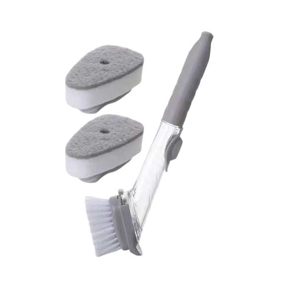 Toystoory Cepillo de limpieza de platos 2 en 1, herramientas de esponja, lavavajillas, , dispensador de fregador automático multifuncional Cocina y Comedor