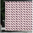 thumbnail image 3 of Ambesonne Figs Shower Curtain, Summer Tropical Fruits Plot, 69"Wx70"L, Dark Fuchsia and Coral, 3 of 4