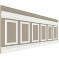 thumbnail image 5 of Ekena millwork 94 1/2"L (Adjustable 32"H to 36"H) Ashford Square Panel Traditional Wainscot Paneling Kit, 5 of 9