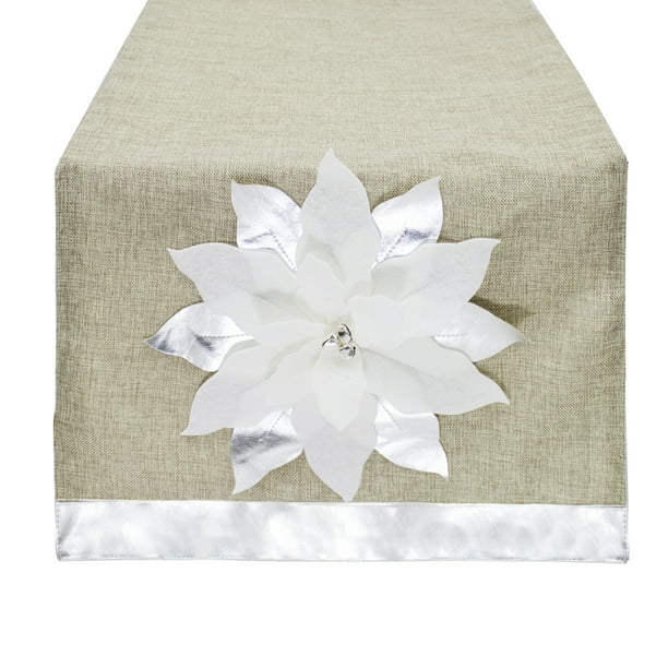 Holiday Unique 3D Poinsettia Christmas Decorative Table