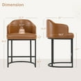 thumbnail image 3 of Dycanpo Counter Height Bar Stools High Bar Chairs with Metal Leg for Home Kitchen Yellowish Brown, 3 of 11