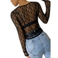 thumbnail image 4 of Fortune Cardigan en Dentelle Transparente pour Femmes, Été, Manches Longues, Col Rond, Boutonné, 4 of 4