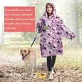 thumbnail image 4 of Wearable Oversized Blanket,Pink Cartoon Horse Star Pattern Wearable Blanket Hoodie for Adults,Cozy Hooded Blankets with Super Pockets,Super Warm Fuzzy Pullover for Women & Men, 4 of 6