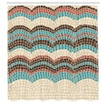 thumbnail image 2 of Ambesonne Tiles Shower Curtain, Antique Roman Retro Pattern, 69"Wx84"L, Turquoise Brown, 2 of 4