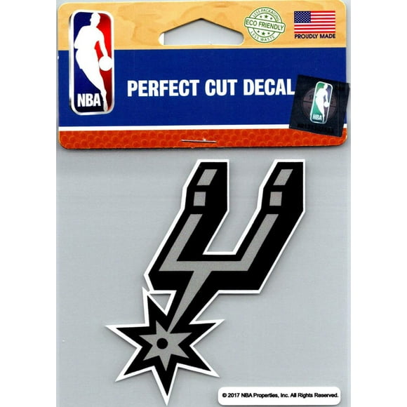 San Antonio Spurs Perfect Cut Colour 4"x4" Basketball Licensed Decal Sticker