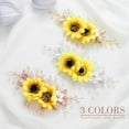 thumbnail image 2 of Sunflower Bride Wedding Hair Comb Crystal Pearl Bridal Hair Pieces Leaf Side Combs Hair Dress Decorative Hair Accessories for Women and Girls (3-Rose Gold), 2 of 4