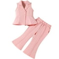 thumbnail image 3 of 2 Piece Sets for Girls Fashion Sleeveless Waistcoat and Flare Suit Pants Kids Clothes Girls Size 2-8, 3 of 6