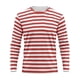 thumbnail image 5 of Ceisia Men's Spring Fall Casual Regular Fit Crew Neck Long Sleeve T-Shirt Multi-Color Striped Cotton-Like Jersey Stretch Fabric Wine XXL Gifts, 5 of 6