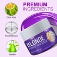 thumbnail image 3 of Mascarilla capilar morada para tonos rubios y platino, 60 ml, fórmula antiamarillenta, salvadora del cabello plateado, 3 of 8