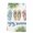 SeaGreen, variant on Summer Slippers Kitchen Towels Set of 4, Tropical Botanical Palm Leaves Rustic Absorbent Dish Towels for Kitchen, Microfiber Hand Towel, Quick Drying Tea Towel for Cleaning Decorative Dishcloths