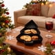 thumbnail image 4 of Lekihaqq Christmas Tree Snack Tray 3 Compartment Serving Platter Holiday Party Fruit Candy Dish Appetizer Dessert Food Display Decorative Tray, 4 of 6