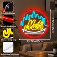Baseball Neon Sign for Wall Decor, Lemon Yellow+Red-NY B, 13.70 x 11.89 ...