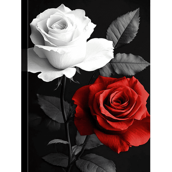 Red and White Roses Decorative Painting/Canvas Art， Suitable for Living Room， Bedroom， Kitchen， Dining Room， Office， Hotel and Apartment Decoration， Wall Decor， Home Art， Floral Artwork