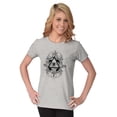 thumbnail image 3 of Triangle Eye Wheel Symbolic Spirit Womens Slim Fit Graphic Tee Brisco Brands X, 3 of 5