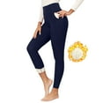 thumbnail image 2 of iHPH7 Fleece Lined Leggings Cold Weather Leggings for Women Winter Yoga Pants Women Womens Leggings High Waisted Yoga Pants Women Fleece Lined Yoga Pants Women High Waisted Leggings for Women Navy M, 2 of 6