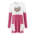 thumbnail image 4 of Holzkary Sweatshirts for Women Hoodies Lightweight Round Neck Long Sleeve Heart Pattern Sweatshirt with Pockets Graphic Printed Pullover Top Comfy Fall Winter Outfits Clothes 2025 Fashion Pink L, 4 of 4