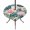Pink, Mint, White, variant on Round Outdoor Tablecloth with Umbrella Hole and Zipper, Summer Coastal Tablecloth with Elastic Waterproof, Beach Palm Leaves Coral Starfish Shell Patio Table Covers for 55" - 60" Picnic Pool Tables