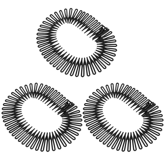Diademas flexibles Diadema elástica Diadema circular de plástico flexible Diademas dentales Sujetacabello Diadema circular con resorte Peine