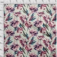 thumbnail image 4 of oneOone Silk Tabby Maroon Fabric Florals Sewing Material Print Fabric By The Yard 42 Inch Wide, 4 of 4