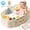 Brown+White, variant on Wonderstone Portable Foldable Bathtub, Collapsible Baby Shower Tub with Drainage Design, Beach Vacation Travel Essentials for 1-3 Kids Toddler (Green)
