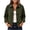 Army Green, variant on Women's Plus Size Cropped Shacket Jacket Lapel Button Down Short Coat Long Sleeve Casual Loose Fit Outerwear with Pockets