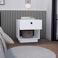 thumbnail image 4 of Tuhome Trivor 2-Drawer Nightstand with Spacious Storage, Modern Bedside Table with Handles, 4 of 6