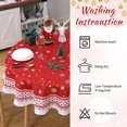 thumbnail image 2 of Round Christmas Tablecloth 60 Inch, Christmas Decorations Red Snowflake Christmas Table Cloth Washable Xmas Decorative Table Cover for Holiday Party Indoor Outdoor, 2 of 6