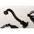 thumbnail image 4 of Kingston Brass KS3120KL Whitaker Double-Handle Wall Mount Bathroom Faucet, Matte Black, 4 of 8