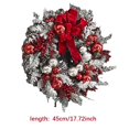thumbnail image 1 of Corona de Navidad para puerta Delantera, adornos de bola roja para puerta, manto de ventana, decoración navideña para interiores y Exteriores, Nueva, 1 of 4