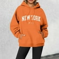 thumbnail image 4 of New York Hoodies for Women Fall Winter Long Sleeve Graphic Hooded Sweatshirt with Pockets Streetwear Pullover Tops, 4 of 5