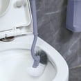 thumbnail image 4 of Matoen Heavy-Duty Toilet Brush with Hard Bristles - Long Handle Bowl Cleaner for Bathroom & Toilet Cleaning - Non-Slip Base & Fast-Drying Design (Gray, Plastic), 4 of 7