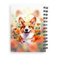 thumbnail image 2 of Welcome Spring Summer Corgi Portrait Flower Blue Sky Spiral Bound Journal Welsh Corgi Dog Lover Gifts Idea 5x7in Spiral Notebook - 12001, 2 of 5