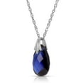 thumbnail image 2 of Galaxy Gold 14K Solid Gold Natural Sapphire Briolette Necklace for Women - White Gold Fine Jewelry, 2 of 5