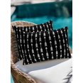 thumbnail image 4 of Outdoor Pillows Waterproof, Black Arrows Bedding Throw Pillows with Insert for Couch Sofa Bed, Modern Abstract Art Ethnic Tribal 12x20 Inch Pillowcases Decorative Camping Patio Pillow Set of 1, 4 of 8