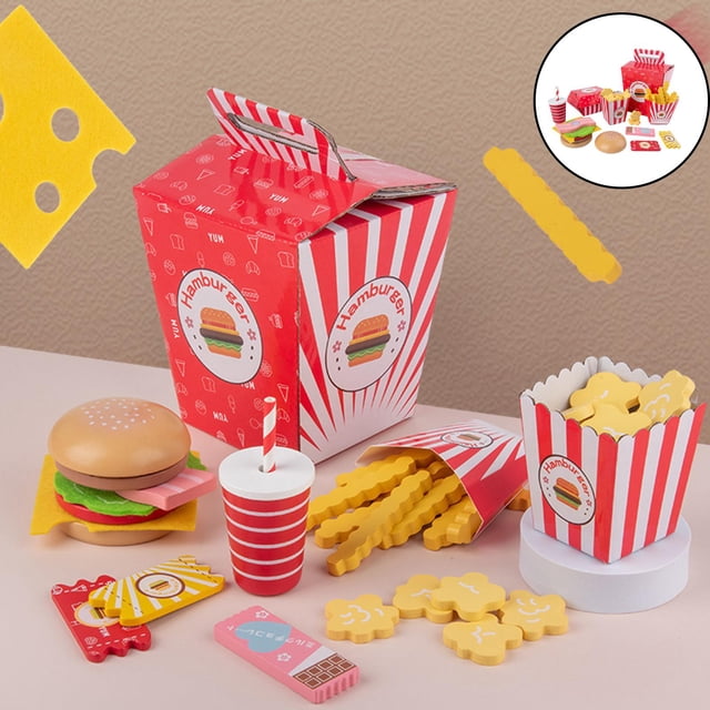 Pretend Play Toy Kitchen Playset Hamburger for Educational Development Salvador Fingir juguetes de juego