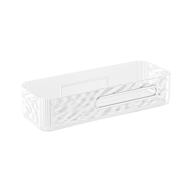 Xihbxyly Estante de Baño con Estampado de Glaciar, Estante de Pared Transparente Sin Taladrar, Diseño de Ventosa Resistente, Organizador Que Ahorra Espacio, Almacenamiento Versátil para Artículos de