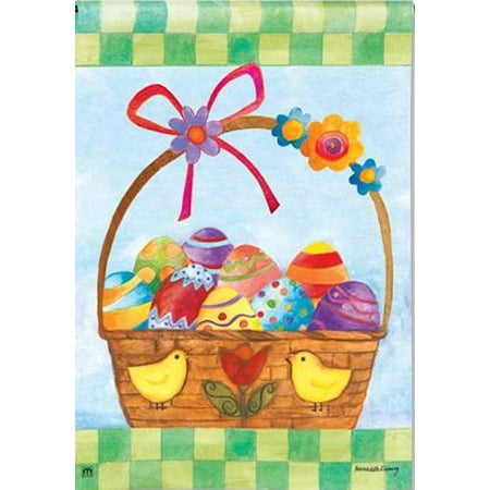 BreezeArt Basket for the Bunny Garden Flag 12.5" X 18" #31112, Licensed Artwork By Breeze Art
