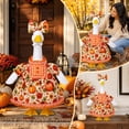 thumbnail image 5 of Aurorax Thanksgiving Porch Goose Outfits 23" Holiday,Goose Clothes for Cement Goose Porch Goose 17/19 inch,Orange Lace Skirt and Bow Fall Porch Goose Accessories for Outdoor Lawn Harvest Decor, 5 of 6