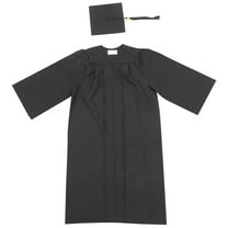 Topbathy 1Set Black Graduation Robe and Cap Set Comfortable Fit for High School and College Graduates