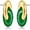Jade, variant on 18K Gold Plated Tiger Eye Interlock Stud Earrings for Women, Round Statement Design