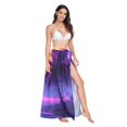 thumbnail image 2 of FORMRS Womens Long Sarong Beach Wrap Semi-Sheer Bikini Skirt Bathing Swimsuit Cover Up, Pink Digital Art, 2 of 7