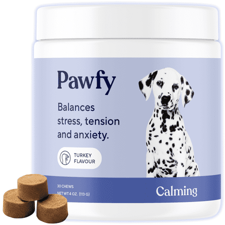 Pawfy Calming Chews for Dogs | Promotes Relaxation Sleep Aid & Stress Relief