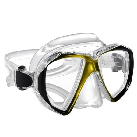 - Snorkel Mask - Mask Snorkel - Double Lens diving mask Perfect for Scuba Diving, Snorkeling, Swimming - Ivation