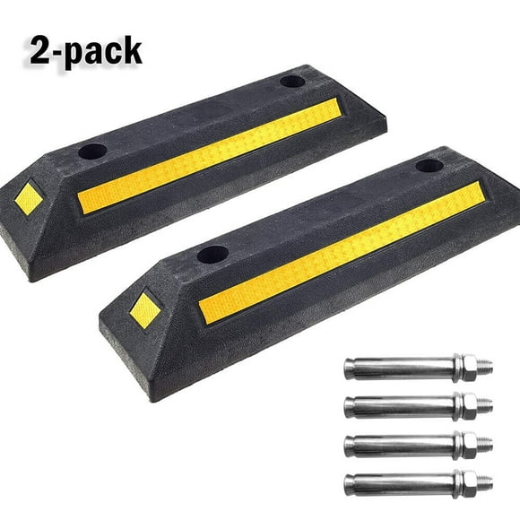2Pack 21" Vehicle Wheel Chock Parking Stopper for Garage Heavy Duty Curb Stop