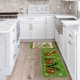 thumbnail image 2 of Juego de 2 alfombras de cocina con decoraciones navideñas, alfombrillas de invierno de perfil bajo, decoraciones navideñas para el hogar y la cocina, 2 of 5