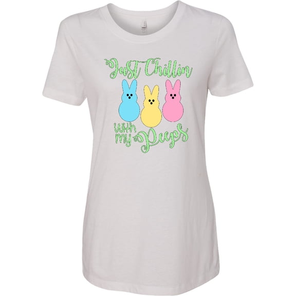 Inktastic Funny Easter Just Chillin' with My Peeps Women's T-Shirt