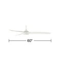 thumbnail image 7 of 60" Casa Vieja Modern 3 Blade Indoor Ceiling Fan with Dimmable LED Light Remote Control Matte White for Living Kitchen House Bedroom Family Dining, 7 of 7