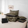 thumbnail image 6 of meiyoeat Rustic Hunting Camo 7pcs Queen Bedding For Boys,Green Initial Letter A Bedding Comforter Set Queen For Men,Black Reversible, 6 of 7