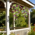 thumbnail image 4 of Amketima Outdoor Artificial Hanging Flowers Lifelike Fake Plants Pansy for Courtyard Garden Decoration 29.52 Inch UV Resistant No Maintenance, 4 of 6